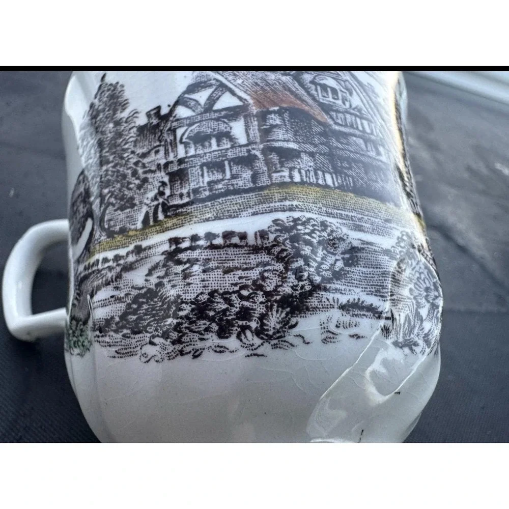 Vintage Yorkshire Staffordshire Ironstone 2 Saucers & 2 Tea Cups Made England